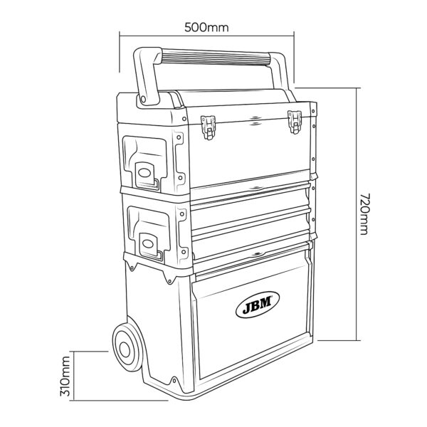 JBM Carrello Modulare trasportabile 97 pezzi - immagine 4